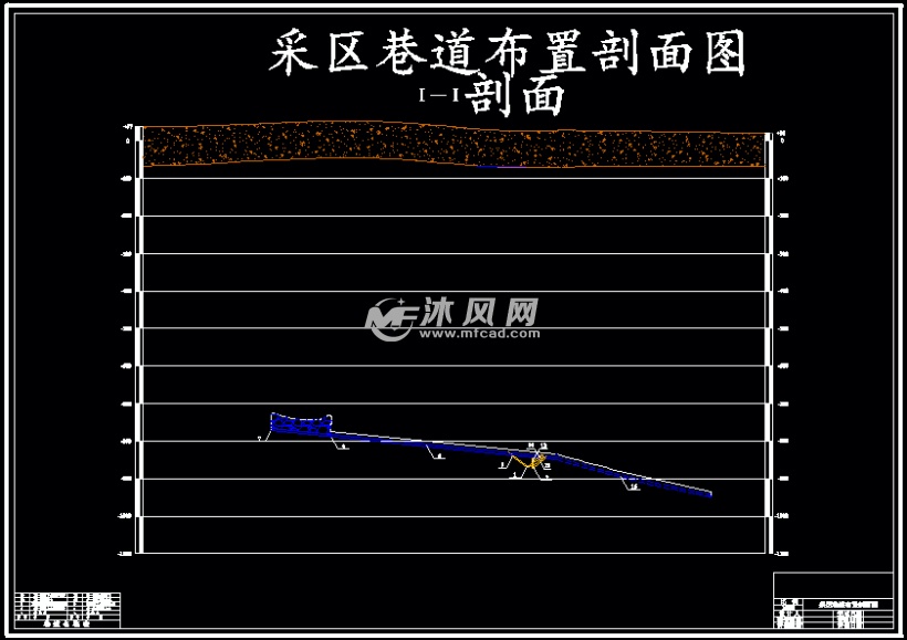 采区巷道布置剖面图