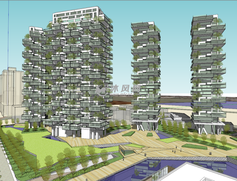 绿色生态住宅建筑小区公园景观规划