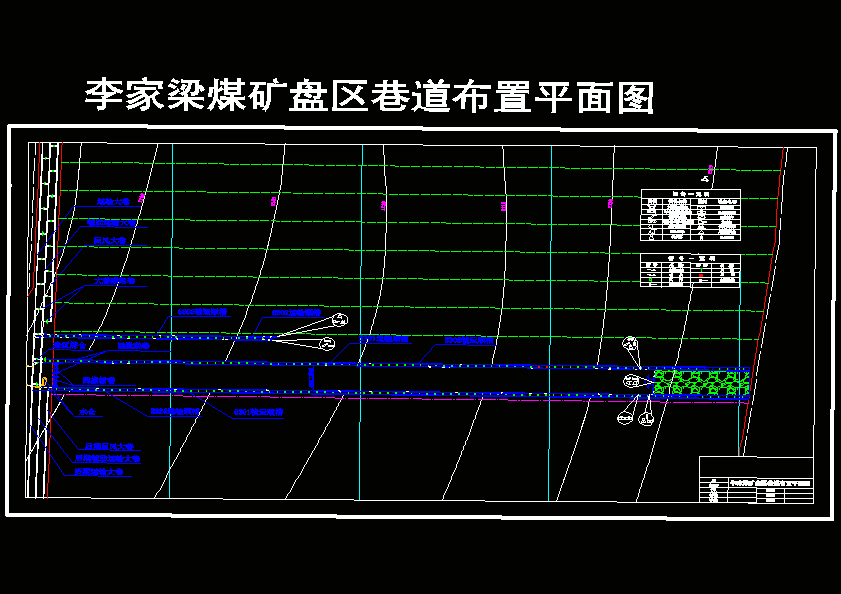 盘区巷道布置平面图