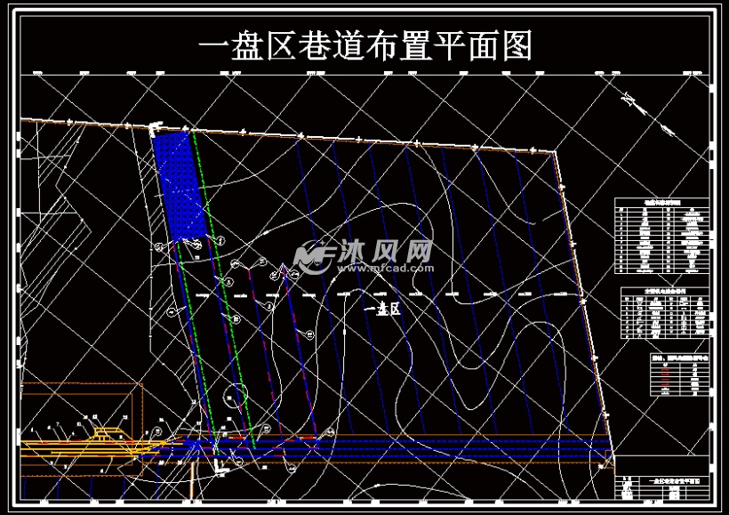 一盘区巷道布置平面图