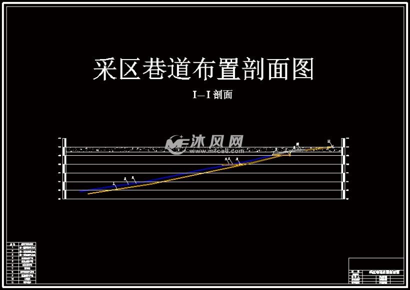 采区巷道布置剖面图