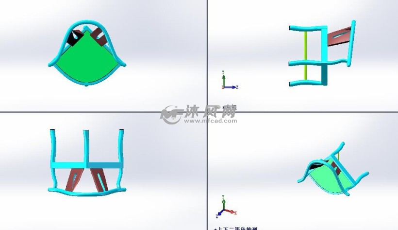 个性椅子设计模型三视图