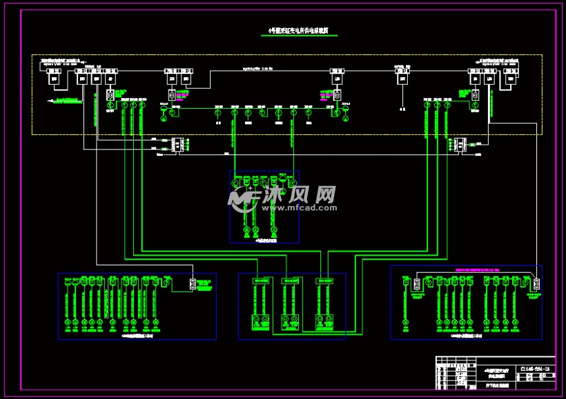 4号煤采区变电所供电系统图