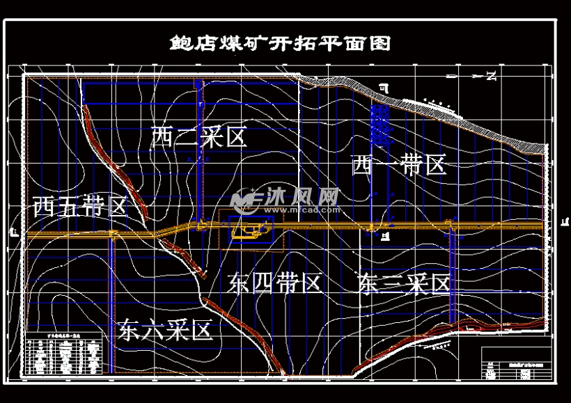 鲍店煤矿开拓平面图
