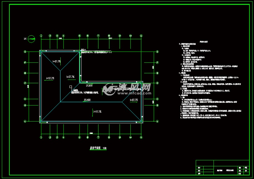 屋顶平面图 建筑设计总说明