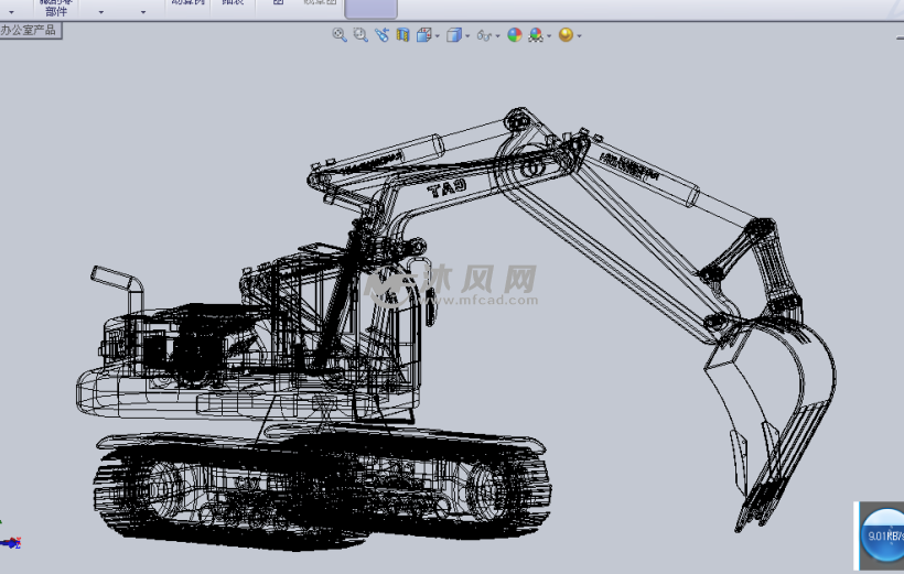 挖掘机玩具设计 - 工程机械/建筑机械图纸 - 沐风网