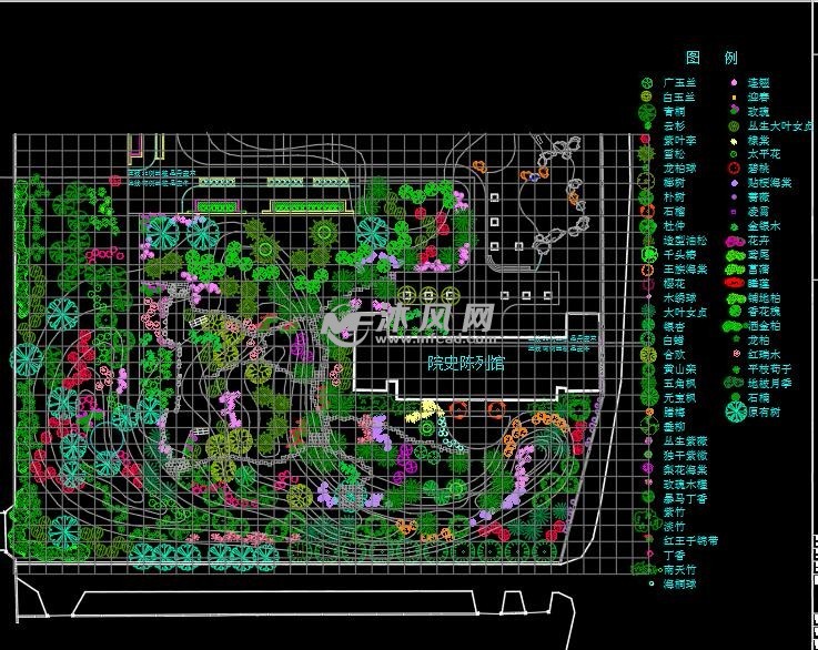 cad建筑图纸 园林图纸 景观规划设计图 公园及游园规划图