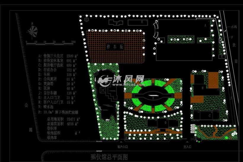 殡仪馆总平面图