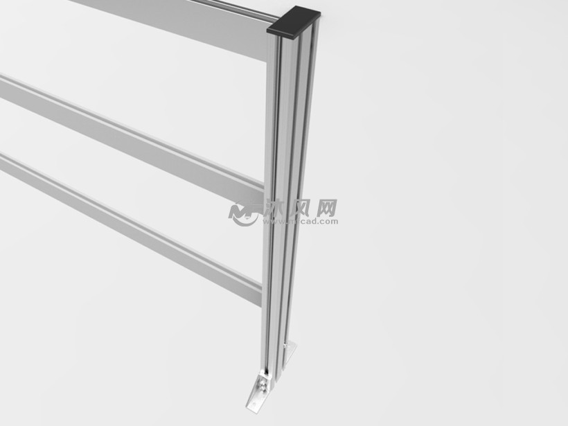 铝型材工作台t型架h2s1三维图