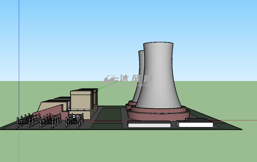 某沿海大型核电站规划模型 - 建筑模型图纸 - 沐风网
