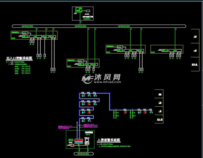 某小学弱电智能化系统图cad图纸