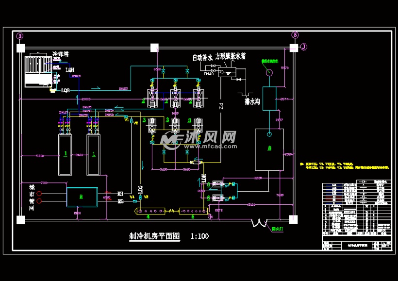 制冷机房平面图