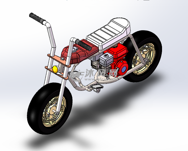 自行车改造的摩托车设计模型