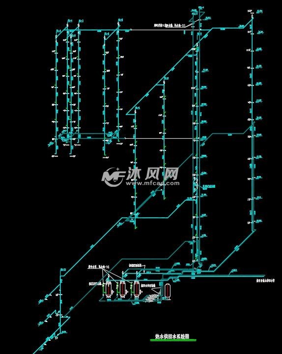 某地12层宾馆建筑给排水设计施工图 - cad建筑图纸