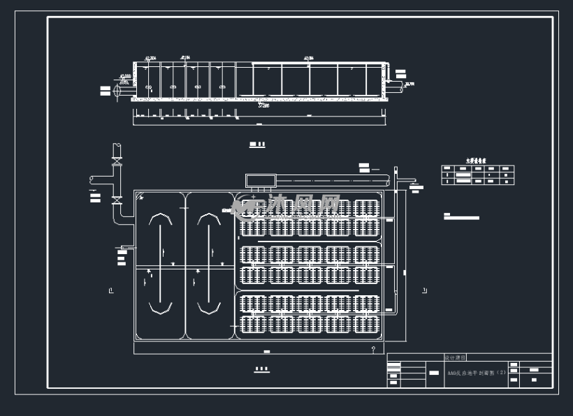 a2o反应池平剖面图纸