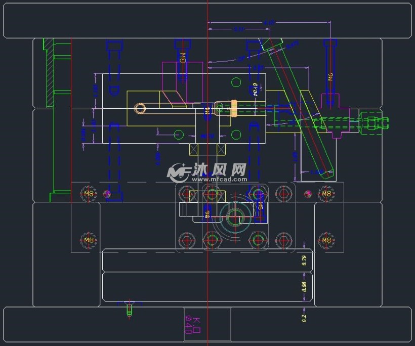 150°弯管圆弧抽芯注塑模具