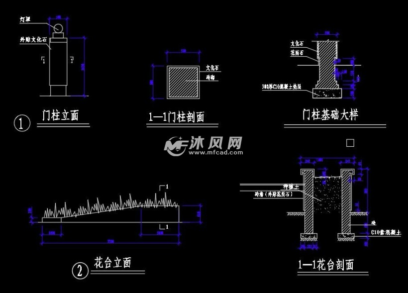 门柱基础大样