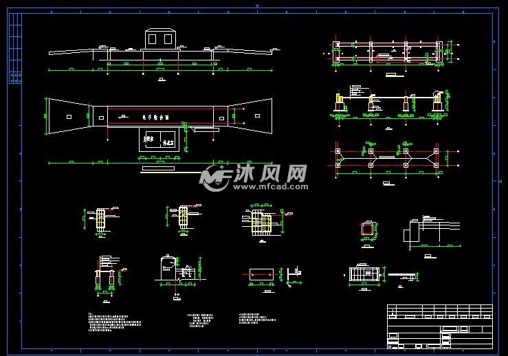 150吨汽车衡(地磅)及控制室 - 电气工程图纸 - 沐风网