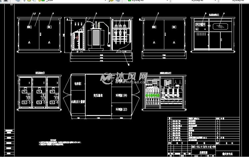 独立式多柜变电箱图