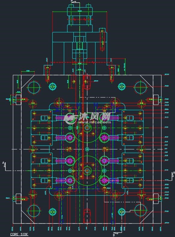 洗发水瓶盖圆弧抽芯注塑模具