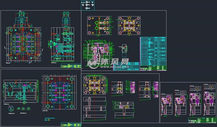 洗发水瓶盖圆弧抽芯注塑模具