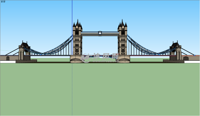 伦敦塔桥的模型图 建筑模型图纸 沐风网