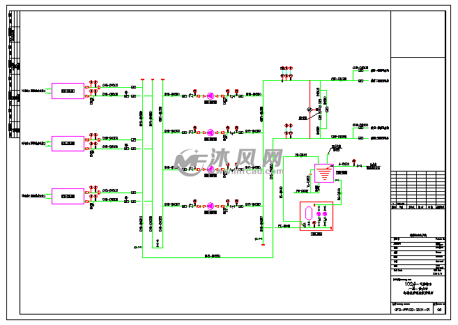冷冻水管道系统流程图