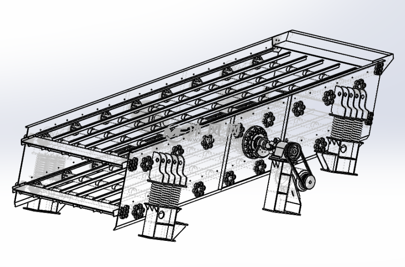 振动筛模型线性结构图