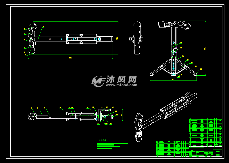 智能拐杖(含三 仿真,ansys分析 日常用品图纸 沐风网