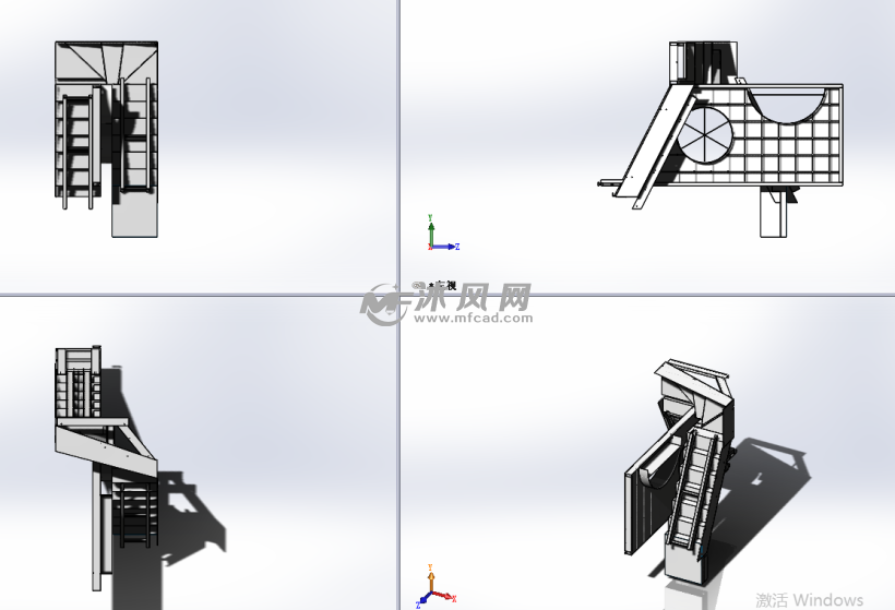钢楼梯模型三视图