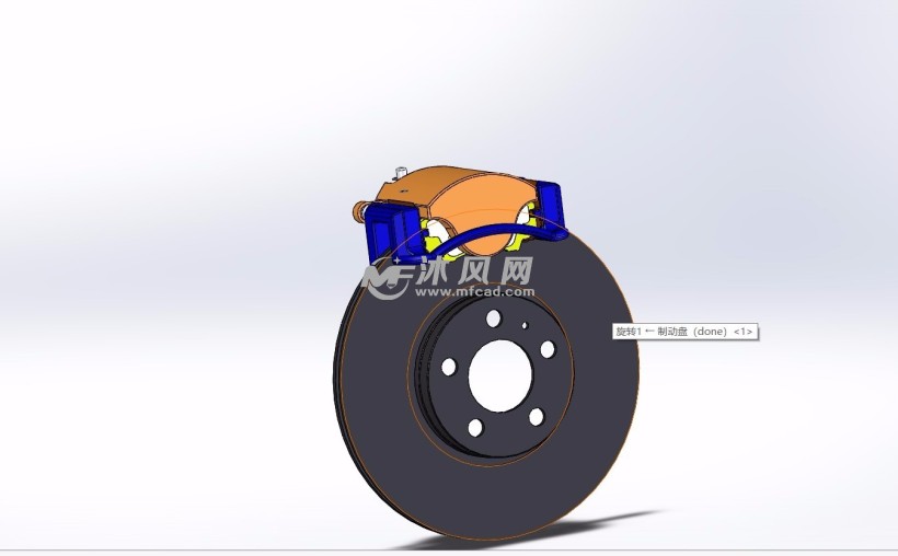 盘式制动器模型三维 总装图
