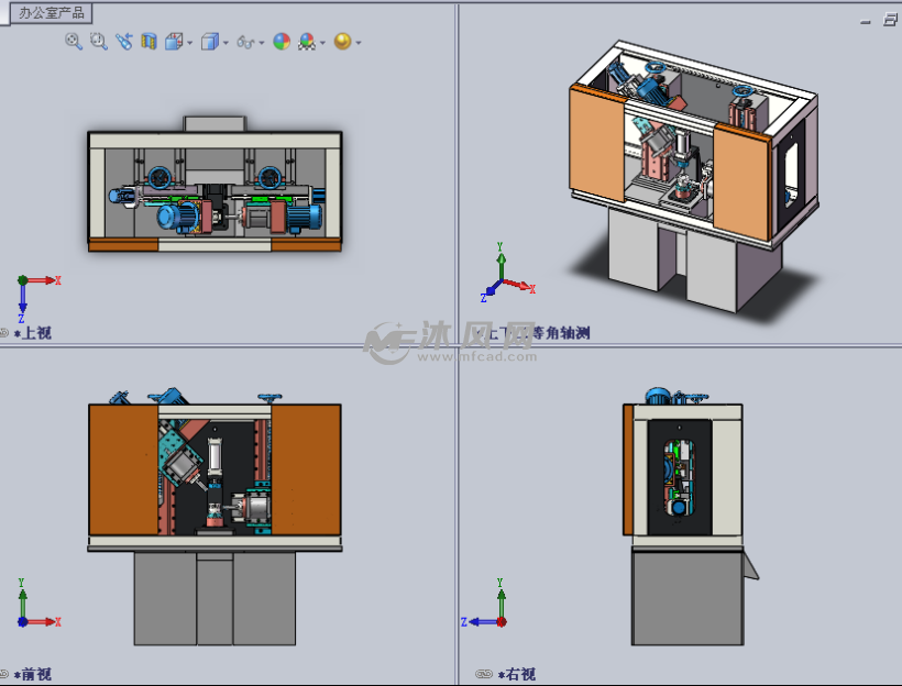 数控加工机床设计模型图