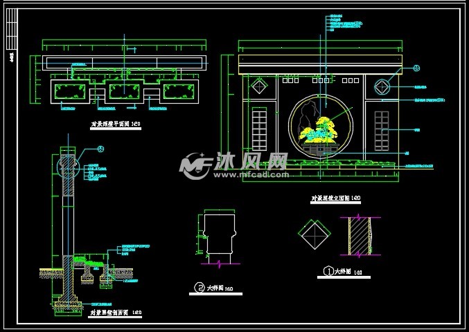 某公园环境绿化种植工艺设计施工图