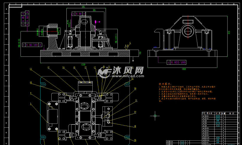 箱体镗孔夹具三维模型及cad图