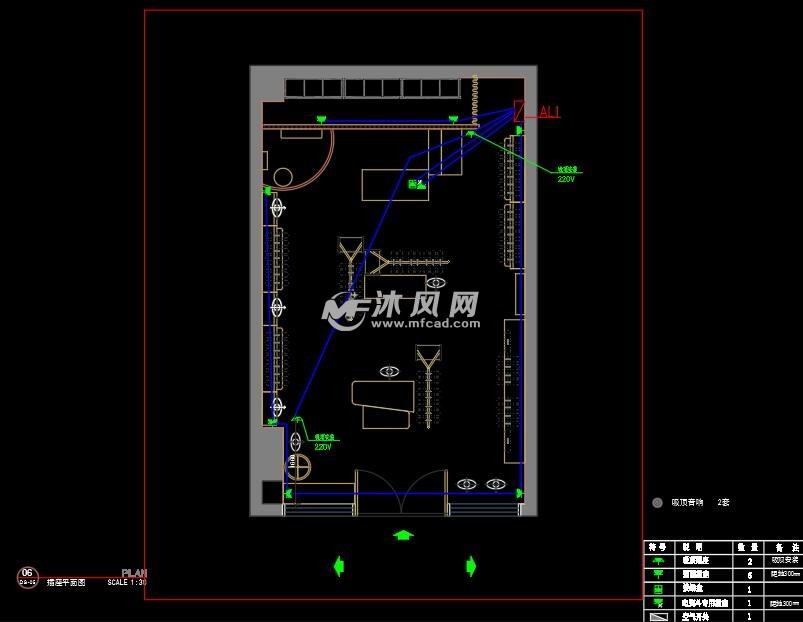 插座平面图