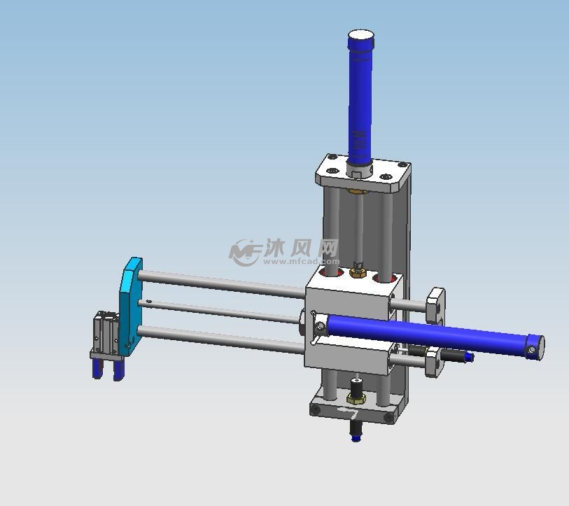 xyz三轴气缸机械手三维图