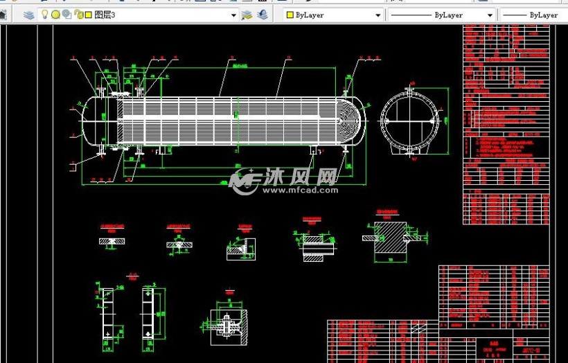 化肥厂回流换热器结构图