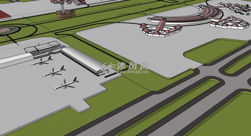 纽约飞机场 - 建筑模型图纸 - 沐风网