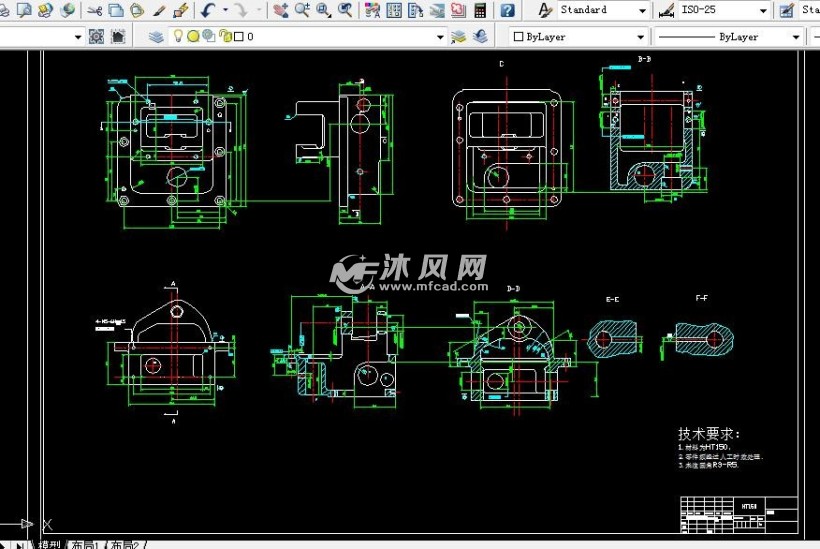 钻床夹具壳体结构图