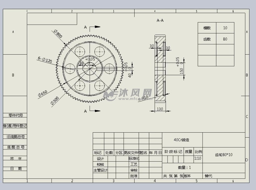 齿轮工程图