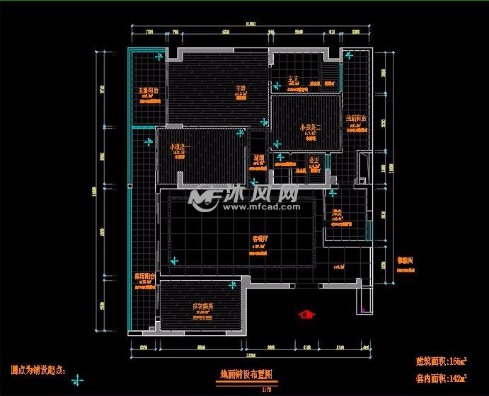 新中式家装cad施工图 效果图