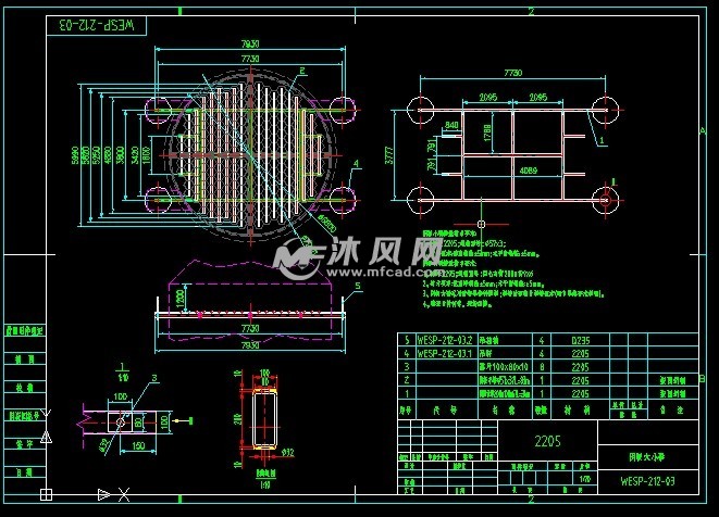 212根管湿式静电除尘器施工图80t - 通用设备图纸