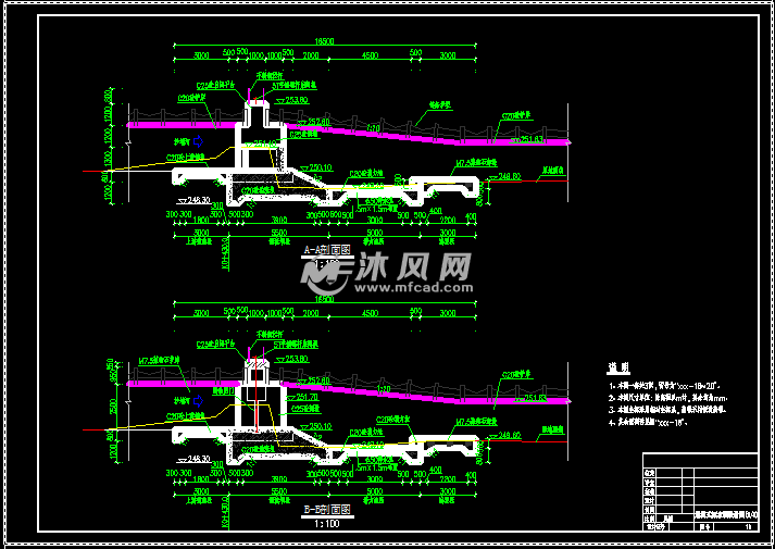 迷宫式挡水坝设计图