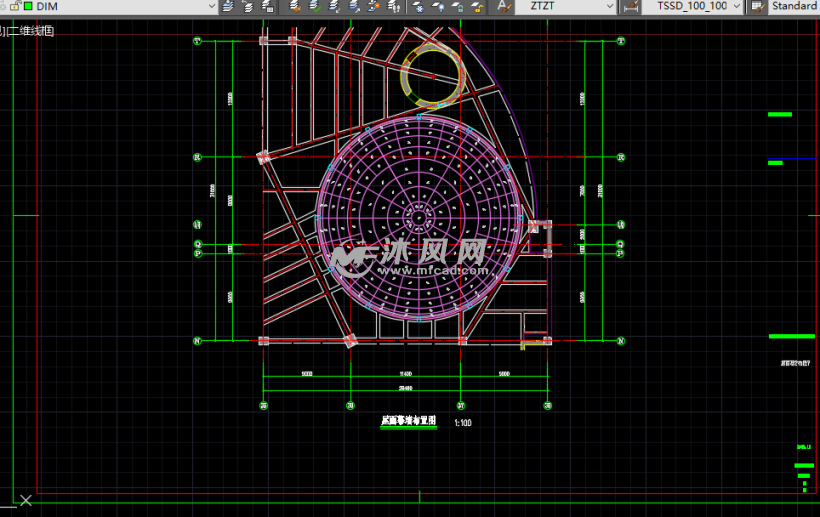 单层网壳球形采光顶结构施工图