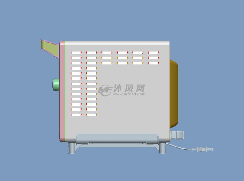 微波炉模型图三维 - 家用电器图纸 - 沐风网