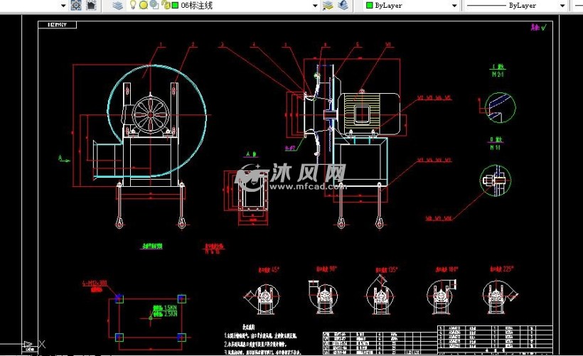 叶轮风机结构零件图