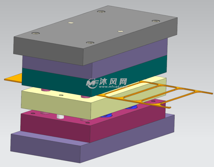 倒装复合模3d图