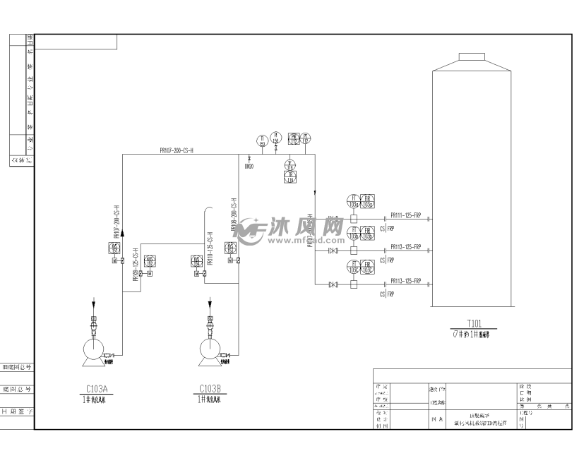 1号脱硫塔浆氧化风机系统pid流程图