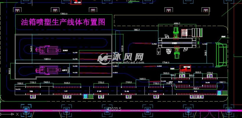 油箱喷粉涂装生产线工艺设备平面图