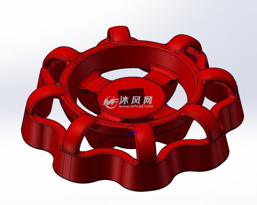 零部件模型 阀体 闸阀 10-dn25- 闸阀阀杆(手轮操作)  10x76 tr8x2lh